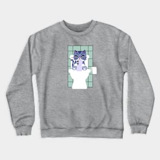 Smartphone Addict Cat Crewneck Sweatshirt